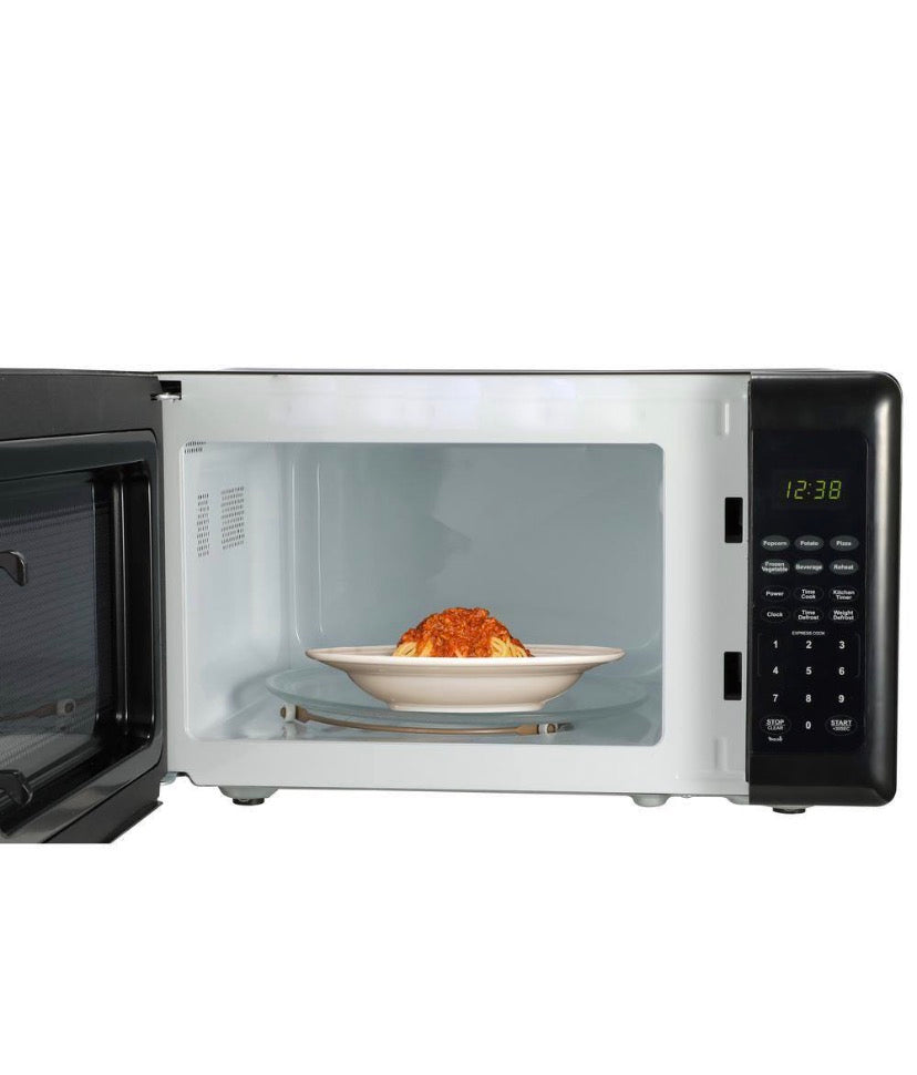 0.7 cu. ft. 700-Watt Compact Countertop Microwave Oven in Black