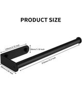Wall Mount Paper Towel Holder Bulk-Self-Adhesive Under Cabinet In Matte Black(2 pcs)