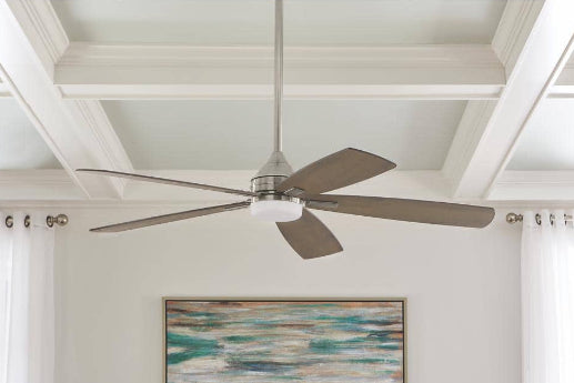 Beckford 52 in. Indoor Brushed Nickel Ceiling Fan with Adjustable White Integrated LED with Remote Control Included