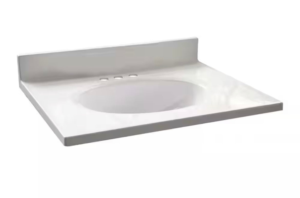 25 in. W x 19 in. D  with White Cultured Marble Top (Copy)