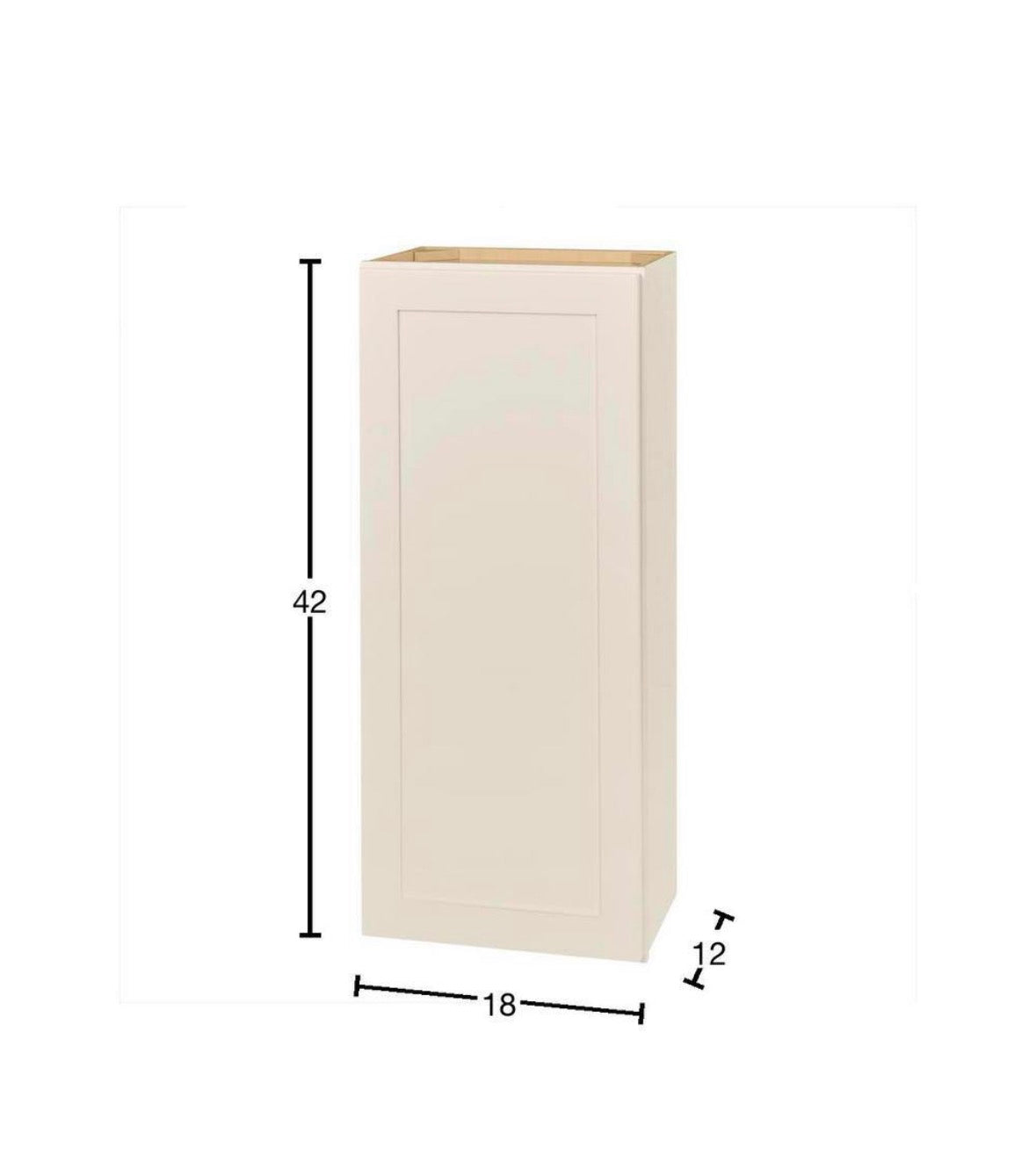 Avondale 18 in. W x 12 in. D x 42 in. H Ready to Assemble Plywood Shaker Wall Kitchen Cabinet in Antique White