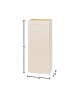 Avondale 18 in. W x 12 in. D x 42 in. H Ready to Assemble Plywood Shaker Wall Kitchen Cabinet in Antique White