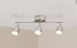 19 in. 3-Light Brushed Steel Integrated LED Track Lighting Kit