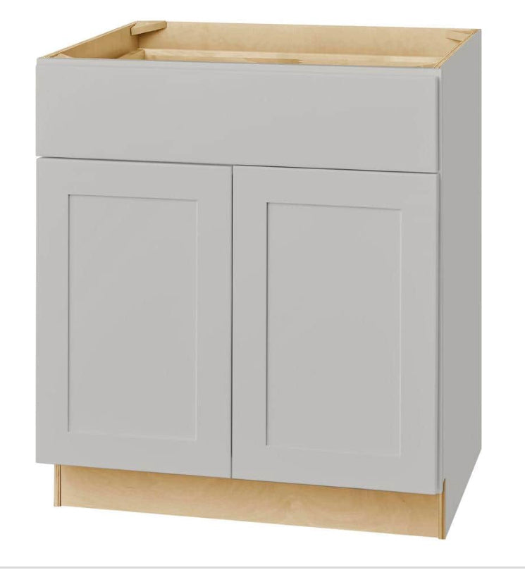 Avondale Shaker Dove Gray Ready to Assemble Plywood 30 in Base Cabinet (30 in W x 24 in D x 34.5 in H)