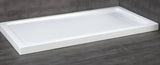 32 in. x 60 in. Single Threshold Shower Base with Side Hidden Drain in Glossy White