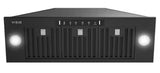 36 in. 900CFM Ductless Convertible Insert Range Hood in Black Stainless Steel with LED Light Gesture Sensing and Filter