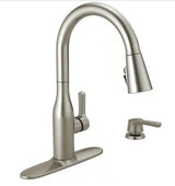 Marca Single-Handle Pull-Down Sprayer Kitchen Faucet with ShieldSpray Technology and Soap in SpotShield Stainless