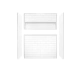 NexTile 32 in. D x 60 in. W x 74 in. H Composite Direct-to-Stud Four-Piece Alcove Subway Tile Shower Wall Kit in White