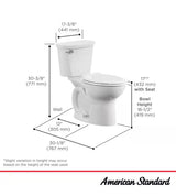 Cadet 12 in. Antimicrobial 2-Piece 1.28 GPF Single Flush Chair Height Elongated Toilet with Slow Close Seat in White