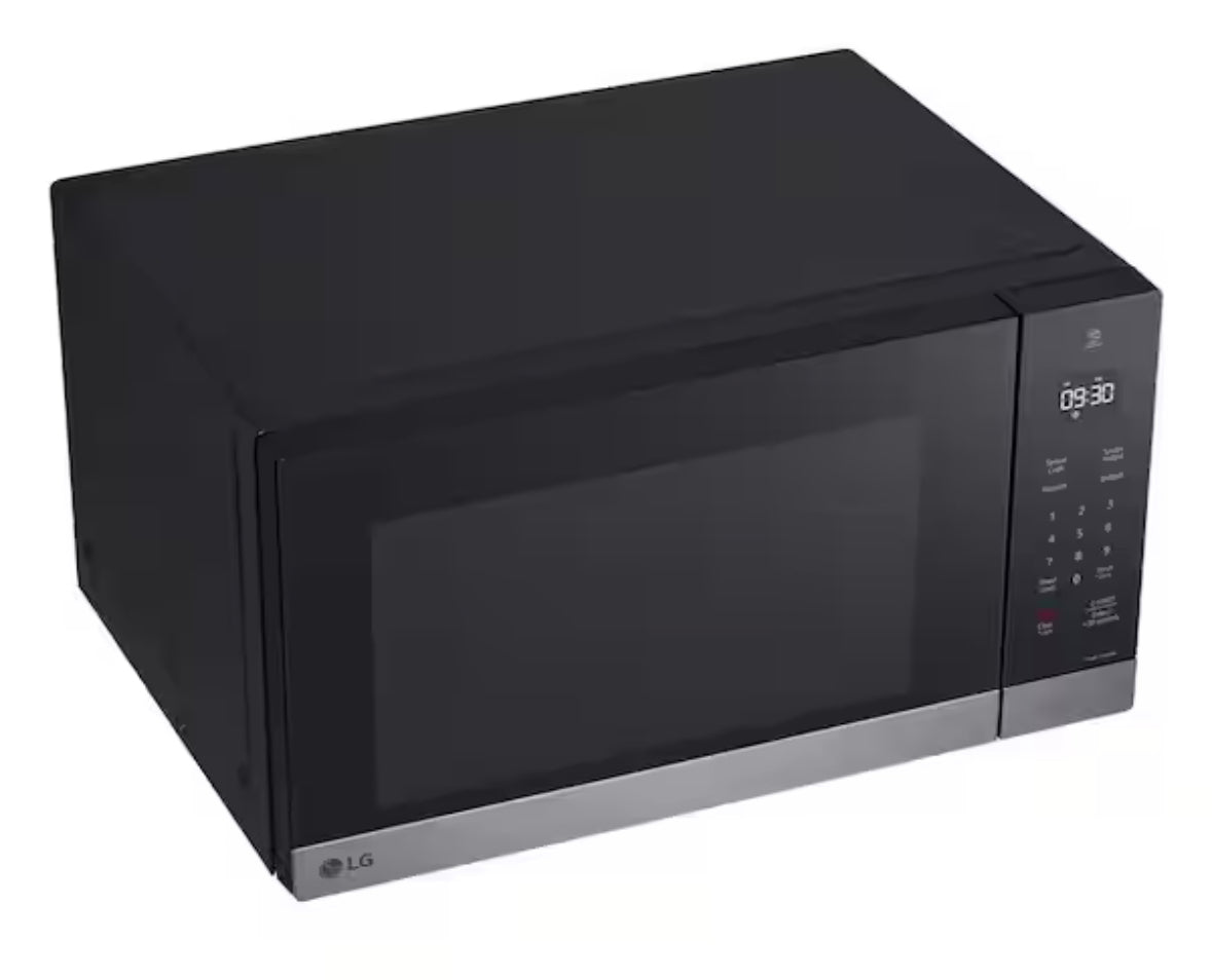 NeoChef 1.5 cu. ft. 1100-Watt Countertop Microwave in Stainless Steel with Smart Inverter