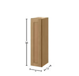 Avondale 9 in. W x 12 in. D x 36 in. H Ready to Assemble Plywood Shaker Wall Kitchen Cabinet in White Oak