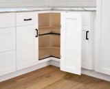 Avondale 36 in. W x 24 in. D x 34.5 in. H Ready to Assemble Plywood Shaker Lazy Susan Corner Cabinet in Alpine White