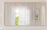 36 in. H x 60 in. W Rectangle Aluminum Framed Mirrors for Bathroom Wall, Brushed Gold