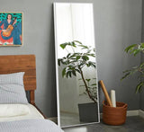 65 in. x 22 in. Classic Rectangle Aluminum Alloy Silver Framed Full-Length Mirror Floor Mirror