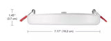Trimless Integrated LED 6 in Round Adjustable Color Temp Canless Recessed Light for Kitchen Bathroom Livingroom, White