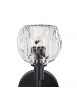 4.75 in. 1-Light Black Wall Sconce with Clear Captured Glass Shade