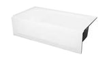 Maui Plus 60 in. Right Drain Rectangular Alcove Soaking Bathtub in White