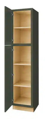 Avondale 18 in. W x 24 in. D x 84 in. H Ready to Assemble Plywood Shaker Pantry Kitchen Cabinet in Fern Green