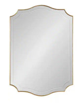 Hollyn 24.02 in. W x 35.98 in. H Gold Scalloped Traditional Framed Decorative Wall Mirror