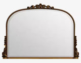 Antique Gold 36 in. W x 27 in. H Arched Polyurethane Framed with Decoration Antique Vanity Wall Mirror