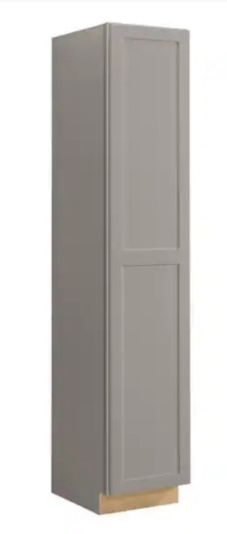 Avondale 18 in. W x 96 in. H x 24 in. D Ready To Assemble Plywood Shaker Utility Pantry Cabinet in Dove Gray