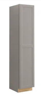 Avondale 18 in. W x 96 in. H x 24 in. D Ready To Assemble Plywood Shaker Utility Pantry Cabinet in Dove Gray