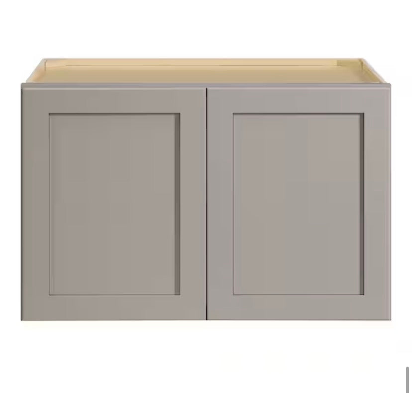 Avondale 36 in. W x 24 in. D x 24 in. H Ready to Assemble Plywood Shaker Wall Bridge Kitchen Cabinet in Dove Gray