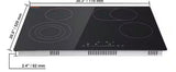 Built in Electric Stove Top 30 in. 5 Burners Glass Radiant Cooktop with Sensor Touch Control, Timer and Child Lock,Black