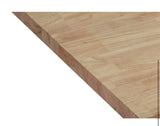 6 ft. L x 39 in. D Unfinished Hevea Butcher Block Island Countertop in With Standard Edge