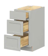 Emerson Whisper Gray Base 3 drawer Ready to Assemble Kitchen Cabinet (15 in. W x 34.5 in. H x 24 in. D)