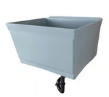 23.5 in. x 22.88 in. Grey Thermoplastic Wall Mounted Utility Sink Kit with Sink Drain P-Trap and Water Supply Lines