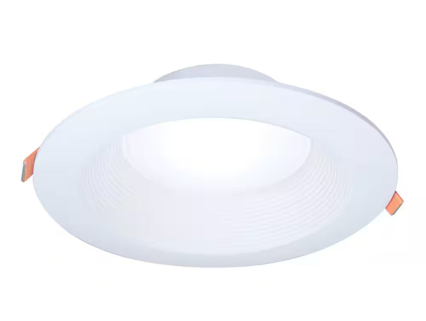 LTB 6 in. Selectable CCT (3000K-5000K) Integrated LED, White Recessed Light, Dimmable Retrofit Trim