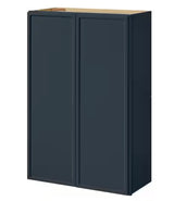 Leyton 27 in. W x 12 in. D x 42 in. H Ready to Assemble Plywood Slim Shaker Wall Kitchen Cabinet in Ink Blue