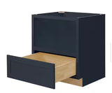 Avondale 30 in. W x 24 in. D x 34.5 in. H Ready to Assemble Plywood Shaker Microwave Base Kitchen Cabinet in Ink Blue