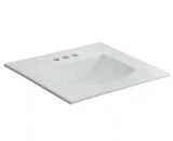 21 in. Drop-In Rectangular Vitreous China Bathroom Sink in White