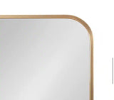 Zayda 30.00 in. W x 41.96 in. H Gold Rectangle Modern Framed Decorative Wall Mirror