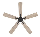 Grantway 48 in. Indoor/Covered Outdoor Matte Black Low Profile Ceiling Fan Without Light with Pull Chain Included