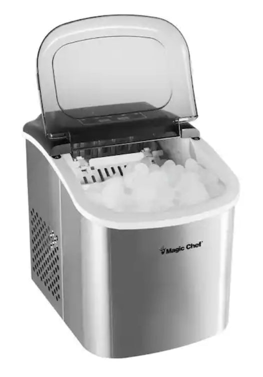 27 lbs. Bullet Ice Countertop Ice Maker in Stainless Steel