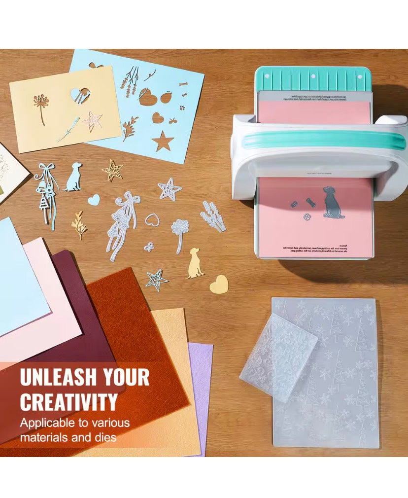 Manual Die Cutting and Embossing Machine, Portable Cut Machines, 9 in. Opening Scrapbooking Machine Full Kit Included
