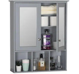 23.6 in. W x 7.5 in. D x 30.4 in. H Oversized Bathroom Storage Wall Cabinet in Gray