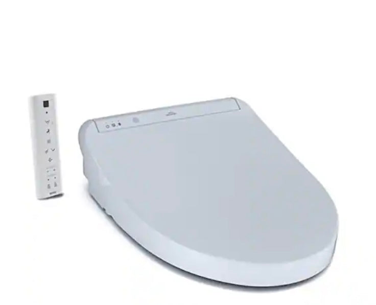 K300 Washlet Electric Heated Bidet Toilet Seat for Elongated Toilet in Cotton White