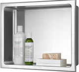 14 in. W x 12 in. H x 4 in. D Stainless Steel Bathroom Shower Wall Niche in Brushed Stainless Steel