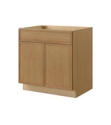Leyton 33 in. W x 24 in. D x 34.5 in. H Ready to Assemble Plywood Slim Shaker Sink Base Kitchen Cabinet in White Oak