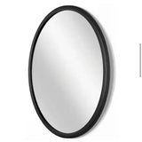 Nera 22 in. W x 22 in. H Wall Mirror - Matte Black Framed