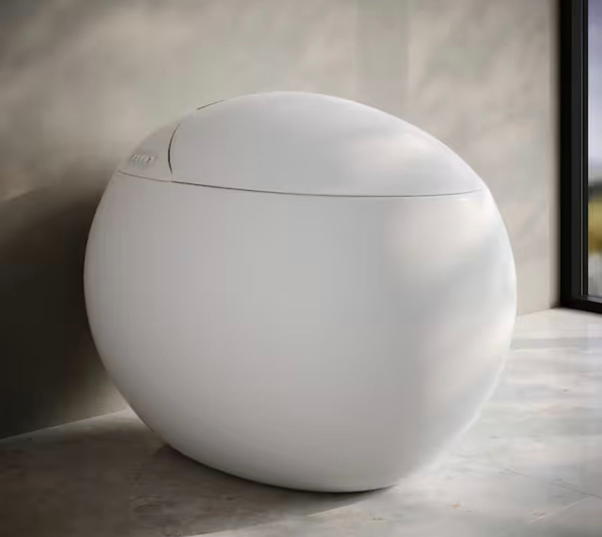 Plaisir Smart 1-Piece 1.28 GPF Single Flush Toilet in Glossy White