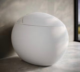 Plaisir Smart 1-Piece 1.28 GPF Single Flush Toilet in Glossy White