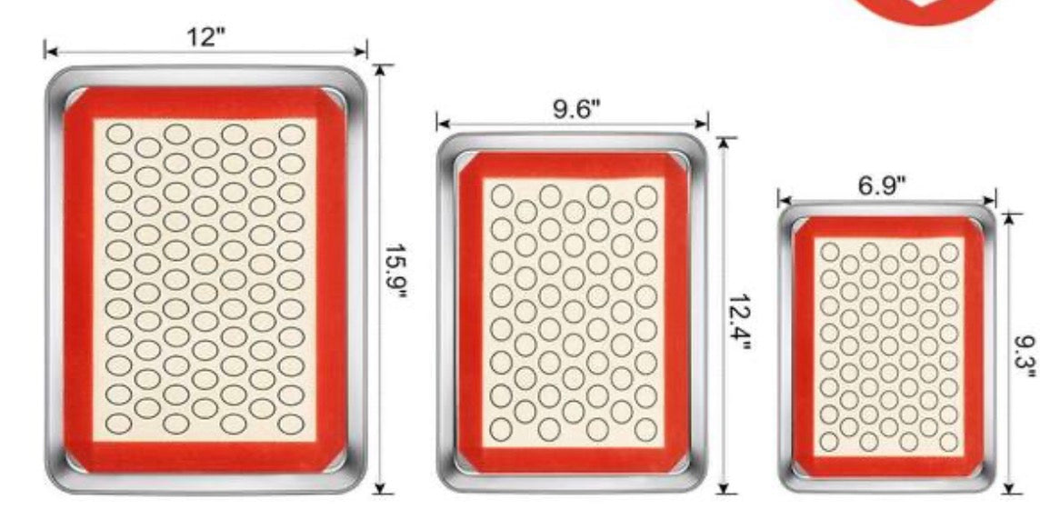 Baking Sheet with Silicone Baking Mat Set, 12 in. Stainless Steel Cookie Sheets for Oven Making Cookies
