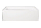 Classic 500 60 in. Left Drain Rectangular Alcove Bathtub in High Gloss White