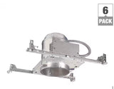H7 6 in. IC Rated New Construction Aluminum Recessed Housing for Ceiling (6-Pack)