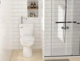 2-Piece 1.28 GPF Single Flush Elongated Toilet, Over-The-Toilet Sink with Faucet, Space-Saving Dual Function, in White